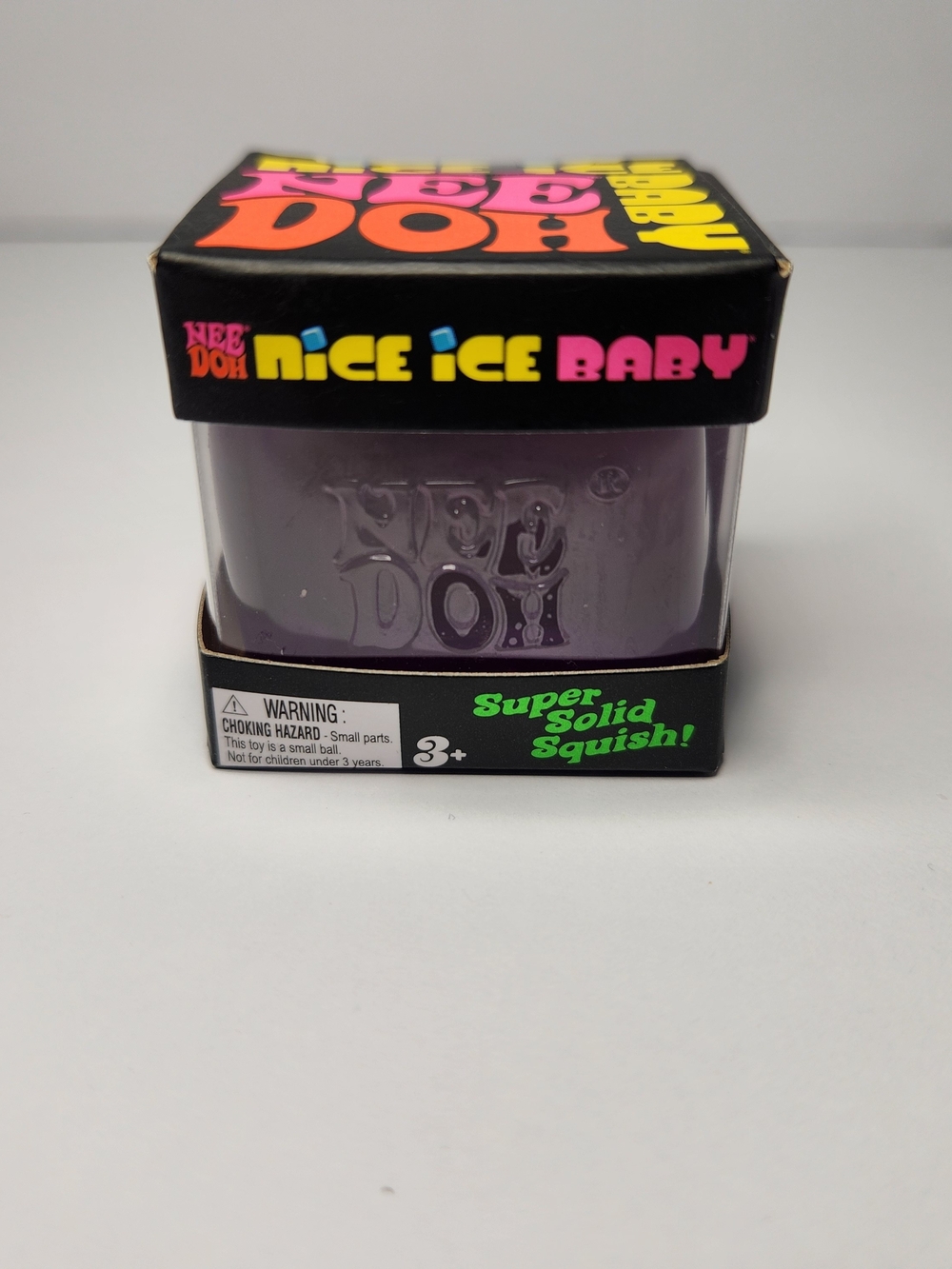 Schylling NeeDoh Nice Ice Baby Purple Super Solid Squish Mini
